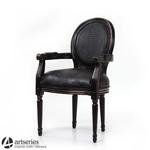 Stylowe, czarne krzesło skórzane 66600 fotel czarny w sklepie internetowym Artseries.pl