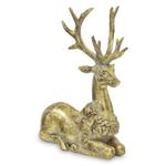 Figurka siedzącego złotego jelenia 122401 renifer w sklepie internetowym Artseries.pl