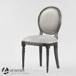 Krzesło szare, stylizowane i tapicerowane, styl antyczny w sklepie internetowym Artseries.pl
