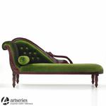 Szezlong drewniany z piękną tapicerką 117022z sofa w sklepie internetowym Artseries.pl