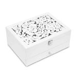 Piękna biała szkatułka na biżuterię z ażurowym wieczkiem 113551 w sklepie internetowym Artseries.pl