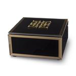 Czarna szklana szkatułka, eleganckie pudełko 142933 w sklepie internetowym Artseries.pl