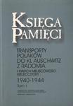 KSIĘGA PAMIĘCI. TOMY 1-5. TRANSPORTY POLAKÓW DO KL AUSCHWITZ Z RADOMIA I INNYCH MIEJSCOWOŚCI KIELECCZYZNY 1940-1944 w sklepie internetowym Hatteria.pl 