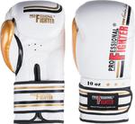 Rękawice bokserskie Carbon Professional Fighter (biało-złote) / Tanie RATY w sklepie internetowym Sport-Shop.pl