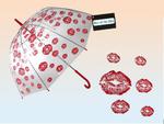 Parasol przezroczysty usta - duża otwierana ręcznie parasolka z całusami w sklepie internetowym Fantastyczne-Zakupy.pl
