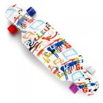 DESKOROLKA METEOR LONGBOARD PLASTIKOWA PP 31" 79 cm multikolor literki w sklepie internetowym Fantastyczne-Zakupy.pl