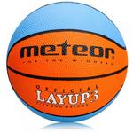 PIŁKA KOSZOWA METEOR LAYUP #3 niebiesko-pomarańczowa w sklepie internetowym Fantastyczne-Zakupy.pl