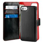 PURO Duetto Wallet Detachable - Skórzane etui 2w1 iPhone 8 / 7 / 6s / 6 (czarny/czerwony) w sklepie internetowym Fantastyczne-Zakupy.pl