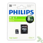 Philips Karta Pamięci Micro SDHC 8GB Class 4 + Adapter w sklepie internetowym Fantastyczne-Zakupy.pl