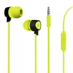 PURO Prisma Earphones - Słuchawki z płaskim kablem z mikrofonem i pilotem (limonkowy) w sklepie internetowym Fantastyczne-Zakupy.pl