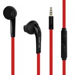 PURO Balance Earphones - Słuchawki z płaskim kablem z mikrofonem i pilotem (czerwony) w sklepie internetowym Fantastyczne-Zakupy.pl