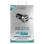 PURO Mini Car Fast Charger - Uniwersalna ładowarka samochodowa 2 x USB, 4.8 A square (czarny) w sklepie internetowym Fantastyczne-Zakupy.pl