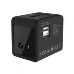 Kanex International Power Adapter - Podróżny adapter zasilania US / AU / EU / UK + 2 x USB, 2.1 A (Black) w sklepie internetowym Fantastyczne-Zakupy.pl