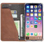 Krusell Sunne 4 Card FolioWallet - Skórzane etui iPhone X z kieszeniami na karty + stand up (Cognac) w sklepie internetowym Fantastyczne-Zakupy.pl