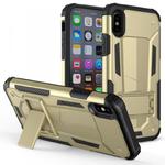 Zizo Hybrid Transformer Cover - Pancerne etui iPhone X z podstawką (Gold/Black) w sklepie internetowym Fantastyczne-Zakupy.pl