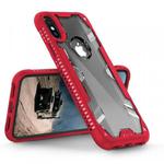 Zizo Proton Case - Pancerne etui iPhone X ze szkłem 9H na ekran (Crimson Red/Trans Clear) w sklepie internetowym Fantastyczne-Zakupy.pl