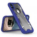 Zizo Proton Case - Pancerne etui iPhone X ze szkłem 9H na ekran (Blue/Trans Clear) w sklepie internetowym Fantastyczne-Zakupy.pl