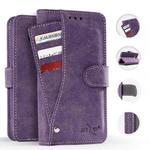 Zizo Slide Out Wallet Pouch - Skórzane etui iPhone X z kieszeniami na karty wewnątrz oraz na zewnątrz etui + stand up (Purple) w sklepie internetowym Fantastyczne-Zakupy.pl