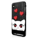 Karl Lagerfeld Choupette Valentine - Etui iPhone X (Black) w sklepie internetowym Fantastyczne-Zakupy.pl
