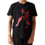 Koszulka Adidas Spiderman t-shirt dziecięcy męski sportowy - czarny w sklepie internetowym Marionex.pl