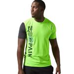 Koszulka Reebok One Series Breeze męska t-shirt sportowy treningowy - limonkowy w sklepie internetowym Marionex.pl