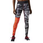 Spodnie Reebok One Series Elite Mesh damskie legginsy getry termoaktywne - czerwony || wielokolorowy w sklepie internetowym Marionex.pl