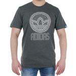 Koszulka Adidas Originals Circle Trefoil męska t-shirt sportowy - siwy w sklepie internetowym Marionex.pl