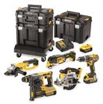 DEWALT Zestaw 6 elektronarzędzi COMBO 18V + 3x5,0Ah i 3x walizka TSTAK w sklepie internetowym Kammar24.pl