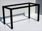 Stelaż metalowy do stołu i biurka A057/KC 66x66 cm, nogi kwadratowe 5x5 cm - CZARNY w sklepie internetowym EFEKT STYLE 