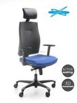 Fotel biurowy CORR black CJ 103 SBF z zagłówkiem - ruch 3D w sklepie internetowym EFEKT STYLE 