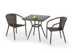 MOBIL stół ogrodowy, kolor: szkło - czarny, ratan - c.brąz (1p=1szt) w sklepie internetowym EFEKT STYLE 