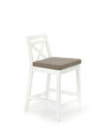 BORYS LOW krzesło barowe niskie biały / tap. Inari 23 w sklepie internetowym EFEKT STYLE 