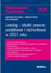 Leasing Skutki prawne podatkowe i rachunkowe w 2011 roku w sklepie internetowym Booknet.net.pl