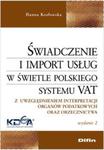 Świadczenie i import usług w świetle polskiego systemu VAT w sklepie internetowym Booknet.net.pl