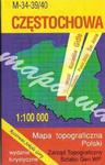 Częstochowa M-34-39/40. Mapa topograficzna 1:100 000 w sklepie internetowym Booknet.net.pl