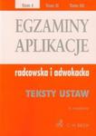 Egzaminy Aplikacje radcowska i adwokacka tom 1 w sklepie internetowym Booknet.net.pl