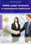 Indeks pojęć istotnych w zamówieniach publicznych w sklepie internetowym Booknet.net.pl