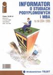 Informator o studiach podyplomowych i MBA na rok 2004/2005 w sklepie internetowym Booknet.net.pl