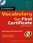 Cambridge Vocabulary for First Certificate with answers z płytą CD w sklepie internetowym Booknet.net.pl