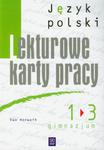 Język polski. Klasa 1-3, gimnazjum. Lekturowe karty pracy w sklepie internetowym Booknet.net.pl