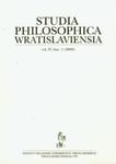 Studia Philosophica Wratislaviensia vol 4 fasc.1 (2009) w sklepie internetowym Booknet.net.pl