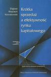 Krótka sprzedaż a efektywność rynku kapitałowego w sklepie internetowym Booknet.net.pl