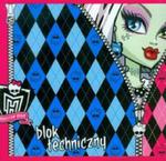 Blok techniczny A4 10 kartek Monster High suwak w sklepie internetowym Booknet.net.pl