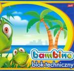 Blok techniczny Bambino 10 kartek A4 dinozaur w sklepie internetowym Booknet.net.pl