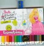 Kredki Bambino drewniane 18 kolorów z temperówką Barbie w sklepie internetowym Booknet.net.pl