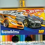 Kredki bambino drewniane 18 kolorów z temperówką Hot Wheels w sklepie internetowym Booknet.net.pl