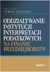 Oddziaływanie instytucji interpretacji podatkowych na finanse przedsiębiorstw w sklepie internetowym Booknet.net.pl