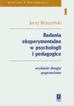 Badania eksperymentalne w psychologii i pedagogice w sklepie internetowym Booknet.net.pl