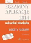 Egzaminy Aplikacje 2014 radcowska i adwokacka Tom 1 w sklepie internetowym Booknet.net.pl