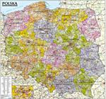 Polska mapa administracyjno-samochodowa 1:570 000 listwa w sklepie internetowym Booknet.net.pl